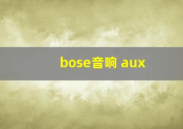 bose音响 aux